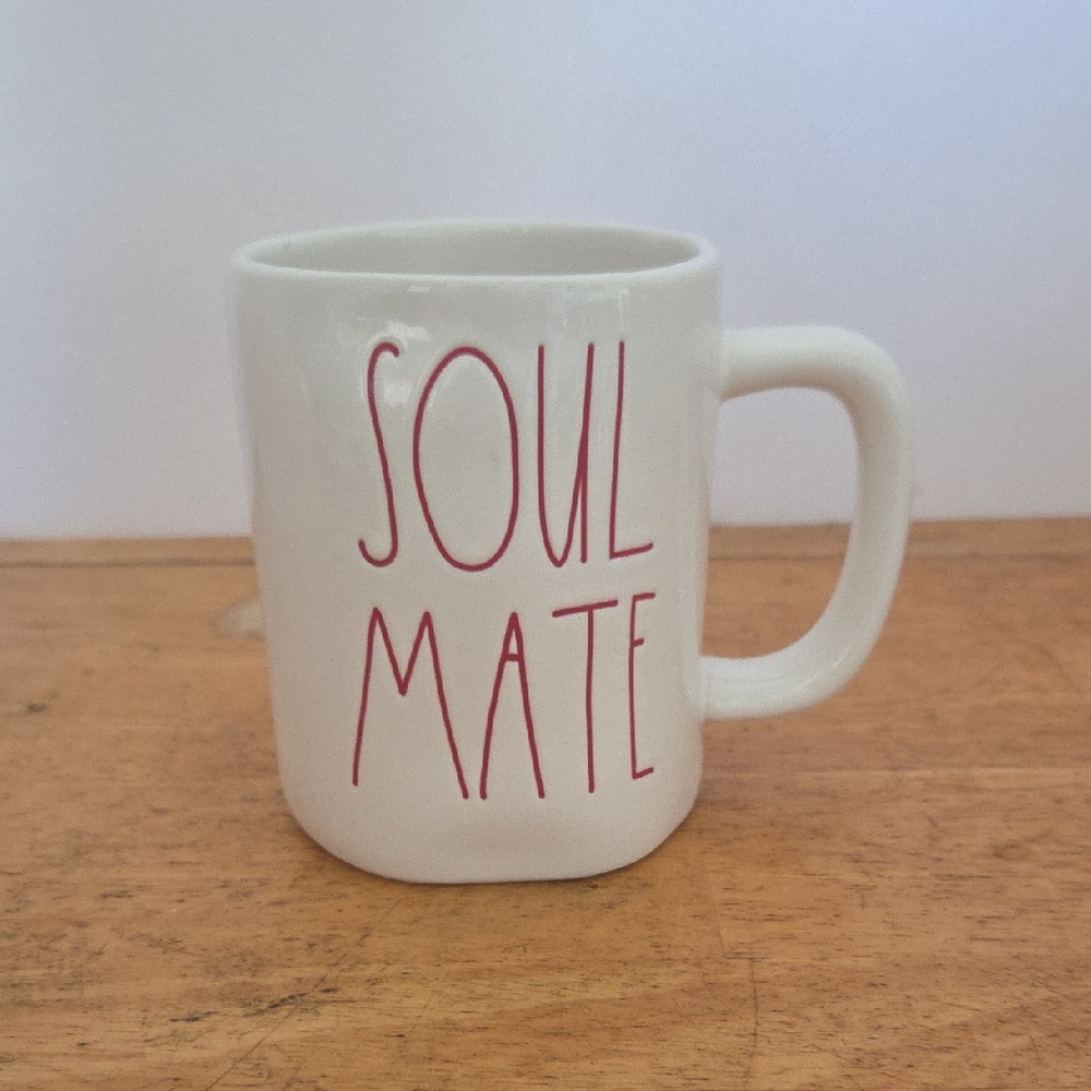 Rae Dunn Soul Mate Mug - White and Red